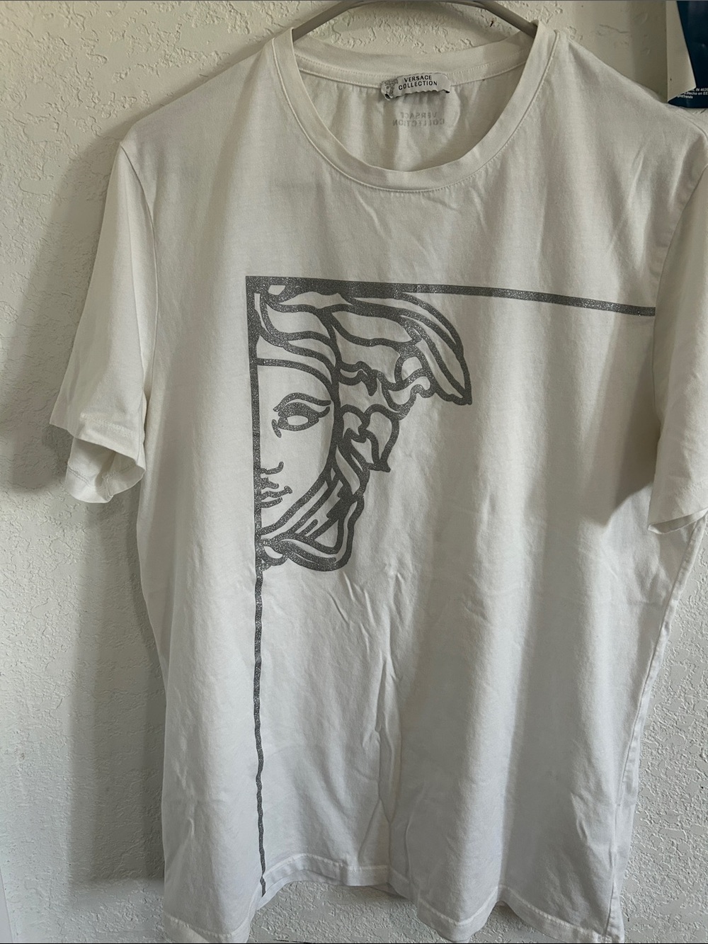 Versace Collection White Graphic Medusa Crewneck Tee